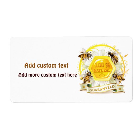 Honingbijenliefhebber bijenteelt etiket (Voorkant)