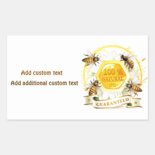 Honingbijenliefhebber bijenteelt rechthoekige sticker