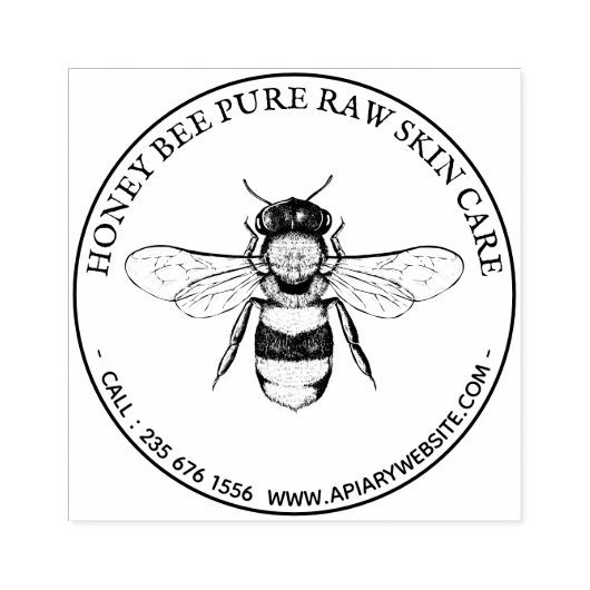  honingbijenronde 	rubberstempel (Afrduk)