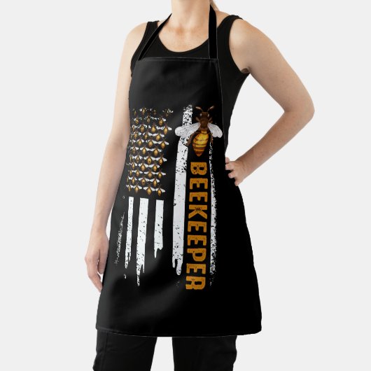 Honingbijenteelt Hive-imker VS-vlag Indep Schort (Insitu)