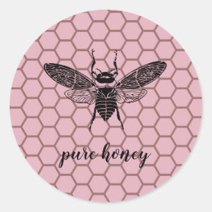 Honingbijenverkoper Apiarist Roos Gold Ronde Sticker