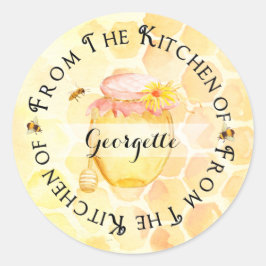 Honingbliketiket Ronde Sticker