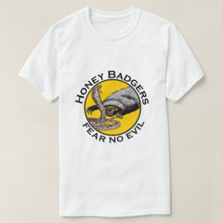 Honingdassen Vrezen geen Kwaad Geel Schrikwekkend T-shirt