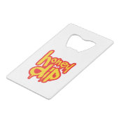 honingdip kredietkaart flessenopener (Voorkant Gekanteld)