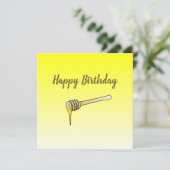Honingdipper Flat Greeting Birthday Kaart (Staand voorkant)