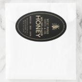  honingetiket bij 16 en 32 oz Queenline Ovale Sticker (Tas)