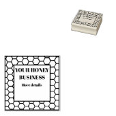 Honingetiket Rubberstempel (Gestempeld)