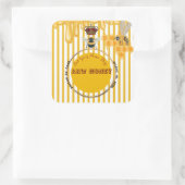 honingetiket vierkante sticker (Tas)