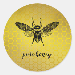 Honinggouden bijenverkoper Apiarist  Ronde Sticker