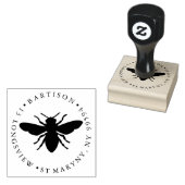 honinghommel RUND RETURN ADDRESS Rubberstempel (Gestempeld)