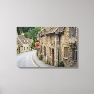 Honingkleurige katoenen kleding in Castle Combe, B Canvas Afdruk