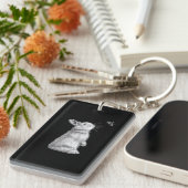 Honingkonijn en broedbijen | Bunny Lover Gift Sleutelhanger (Voorkant Rechts)