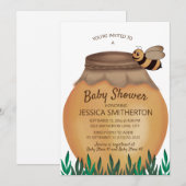 Honingpot en honingbij Meisje Jongen Baby Shower Kaart (Voorkant / Achterkant)