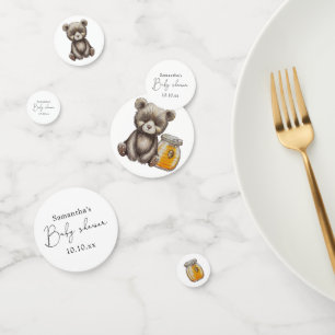 Honingpot en teddybeer baby shower confetti