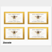 Honingpot Etiket Bijen Bijenhouderij Honingraat Go (Vel)