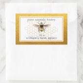 Honingpot Etiket Bijen Bijenhouderij Honingraat Go (Tas)