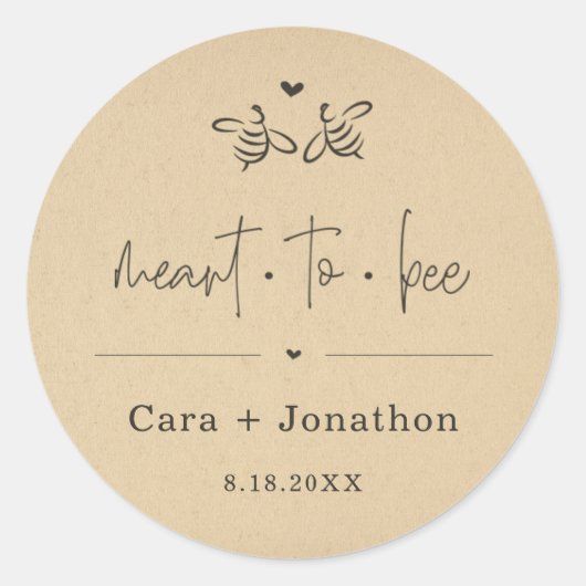 Honingpot Favor / Zaadpakket Sticker Bedoeld om Bi (Voorkant)