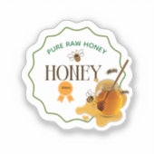 Honingpot Honingbij Imker Bijenstal Sticker (Voorkant)