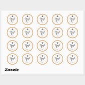 Honingpotdeksel Bruiloftsgeschenk Ronde Sticker (Vel)