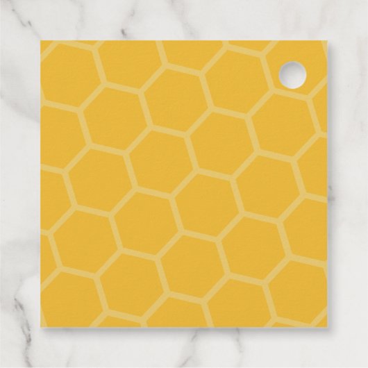 Honingraat bedoeld als bruiloft bedankjes labels (Achterkant)