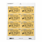 Honingraat & Bee Raw Honing Label Provence Geel (Full Sheet)