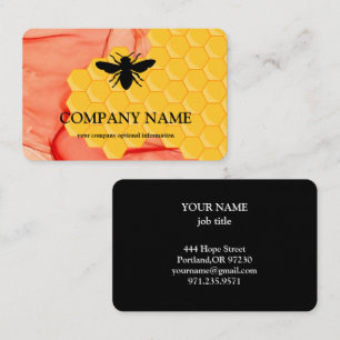 honingraat bij bijenHouder honingairisus Visitekaartje