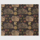 honingraat bij zwart cadeaupapier (Vlak)