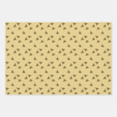 Honingraat Bijen Gouden Amber Kleuren Inpakpapier Vel (Voorkant 2)