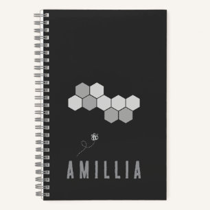 Honingraat Bijennaam Typografie Ontwerp Notitieboek