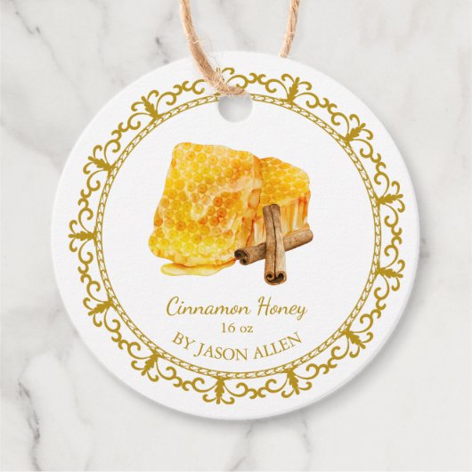  Honingraat Cinnamon Infused Honey Hang Label (Voorkant)
