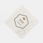 Honingraat en Bee Logo Honey Proeverij servetten (Hoek)