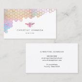 honingraat en bijen visitekaartje (Voorkant / Achterkant)