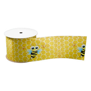 Honingraat en Bumble Bee Yellow Ribbon Lint