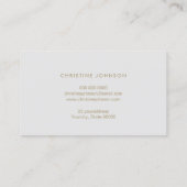 Honingraat en Faux Gold folie Bee op grijs Visitekaartje (Achterkant)