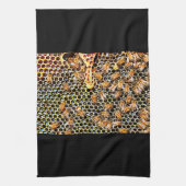 Honingraat en honingbijenhanddoek theedoek (Verticaal)