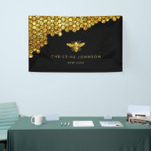honingraat faux goudglitter spandoek (Beurs)