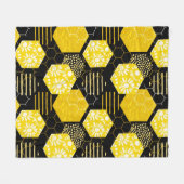 Honingraat! Fleece Blanket Deken (Voorkant (Horizontaal))