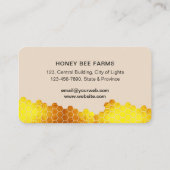 Honingraat Honing Bijen Apirarist Zeshoeken Imker Visitekaartje (Achterkant)