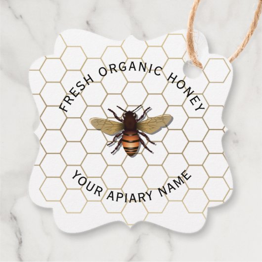 Honingraat Honingbij Bedankjes Labels (Achterkant)