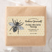 honingraat honingbijenhoning etiket (Insitu)