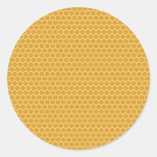 Honingraatachtergrond Ronde Sticker