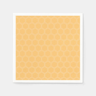 Honingraatpatroon hommel Baby shower Servet