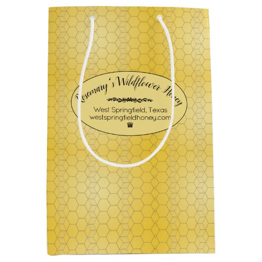 honingraatpatroon-script medium cadeauzakje (Voorkant)