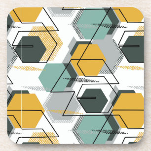 Honingraten. Abstract geometrisch patroon.1 Bier Onderzetter