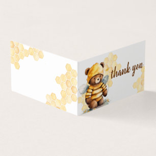 Honingraten en bruine honing teddybeer dank u kaart