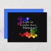 Honingthema met positieve woorden briefkaart (Voorkant / Achterkant)