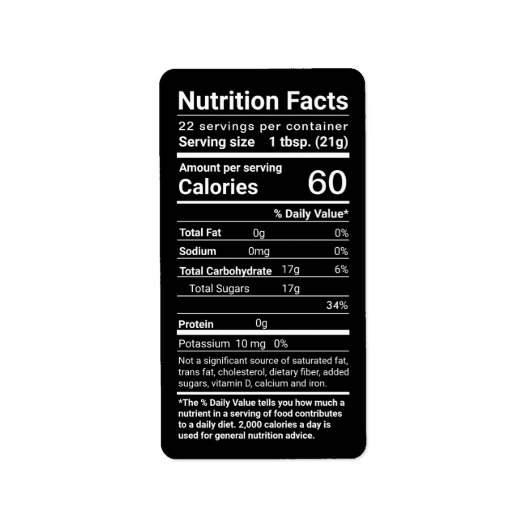 Honingvoeding — Feiten adres zwart etiket (Voorkant)