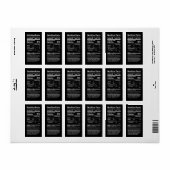 Honingvoeding — Feiten adres zwart etiket (Full Sheet)