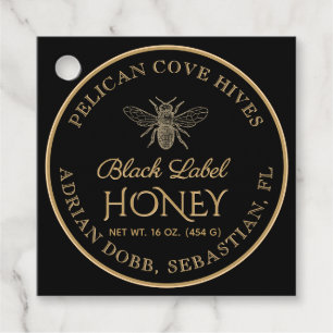 Honingzwart bier Etiket Label