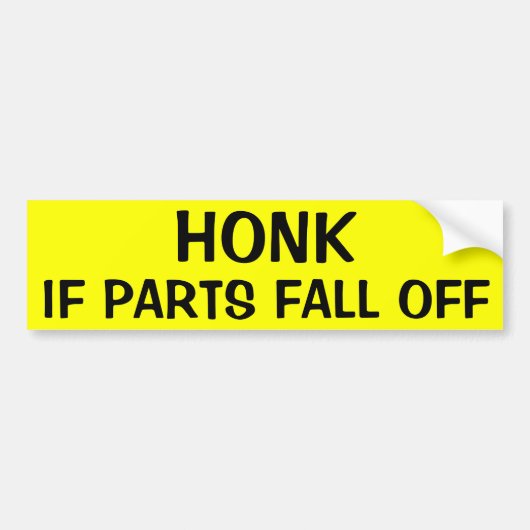 HONK ALS DELEN HERFST UIT BUMPERSTICKER (Voorkant)